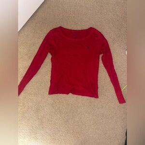 Ralph Lauren Red Long Sleeve Top kids